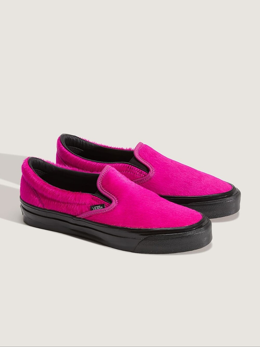 Women's Vans Classic Premium Slip On 'Pony Hair Fuschia'